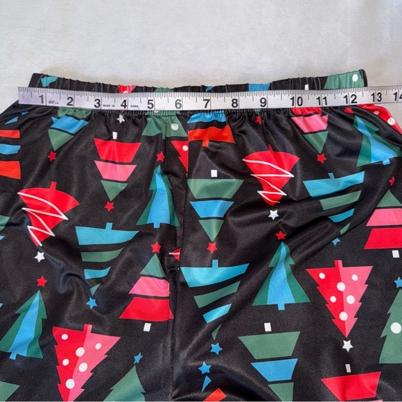 DTPW Christmas Leggings Black Red Blue Green White X-Mas Tree Design Soft Cozy - Picture 7 of 8